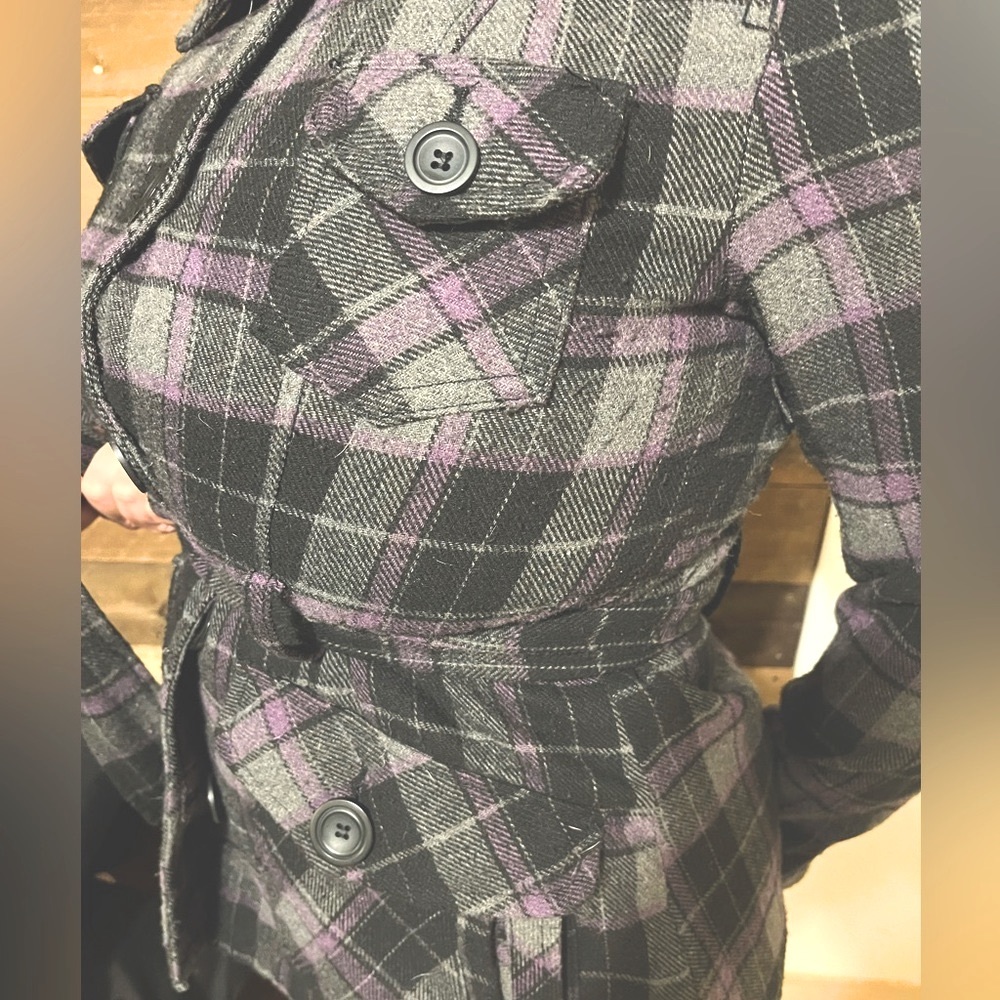 Plaid Pea Coat